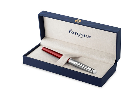 Ручка роллер Waterman Hemisphere Entry Point Stainless Steel with Red Lacquer в подарочной упаковке - рис 2.