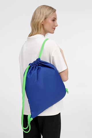 Рюкзак B3, синий с зелеными лямками - рис 6.