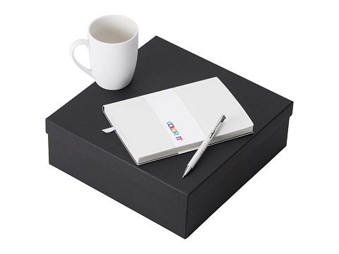 Подарочный набор с блокнотом С1, металлической ручкой и кружкой, белый