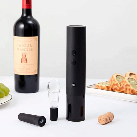 Винный набор HuoHou Electric Wine Bottle Opener 4 in 1, черный - рис 5.