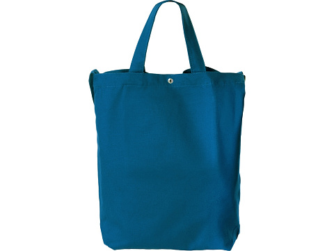 Сумка Helfer из хлопка на кнопке с регулирующейся лямкой, индиго - рис 4.