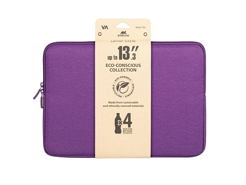 RIVACASE 7703 violet ECO чехол для ноутбука 13.3-14 / 12 - рис 4.