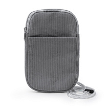 Сумка для мобильного телефона BUSNIX из вельветовой ткани, серый