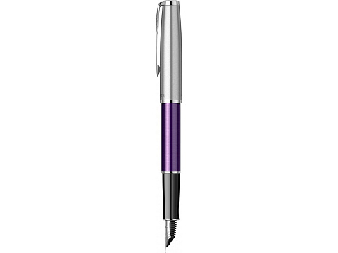 Перьевая ручка Parker Sonnet Essentials Violet SB Steel CT, перо: F, цвет чернил black, в подарочной упаковке. - рис 3.