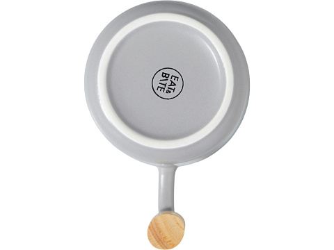 Кружка с ручкой и крышкой из каучукового дерева Jeny, серый - рис 8.