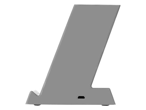 Беспроводная зарядка-подставка с подсветкой Glow box, серый (Р) - рис 5.