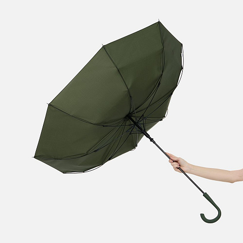 Зонт-трость Nimbrella, зеленый (хаки) - рис 8.