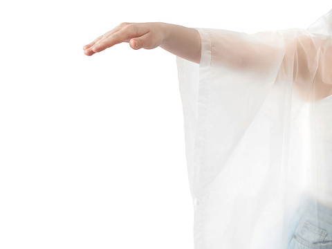 Пончо Hawaii c чехлом унисекс, белый - рис 7.