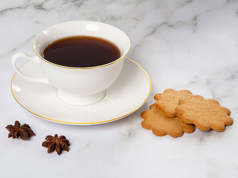 Чайная пара с золотой каймой, 200мл - рис 9.