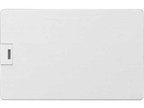 Флеш-карта USB 2.0 16 Gb в виде металлической карты Card Metal, серебристый - рис 4.