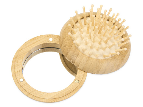 Расческа с зеркалом из бамбука Daisy, натуральный