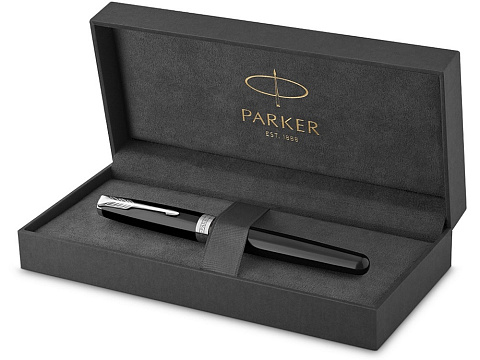 Перьевая ручка Parker Sonnet F539, цвет: LaqBlack СT, перо: F, цвет чернил: black, в подарочной упаковке - рис 2.