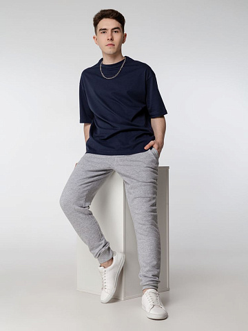 Футболка оверсайз мужская Boxy Men, синяя (джинс) - рис 8.