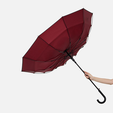 Зонт-трость Abrego, бордовый - рис 8.