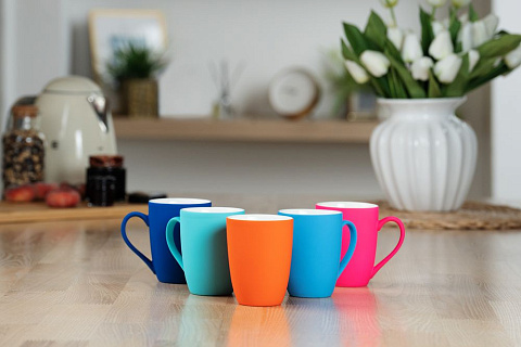 Кружка Good Morning с покрытием софт-тач, ver.2, фиолетовая - рис 5.