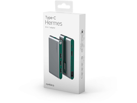 Хаб USB Rombica Type-C Hermes Green - рис 5.