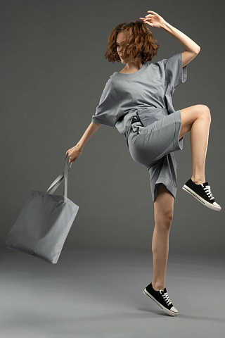 Шопер B4, серый с серыми ручками - рис 4.