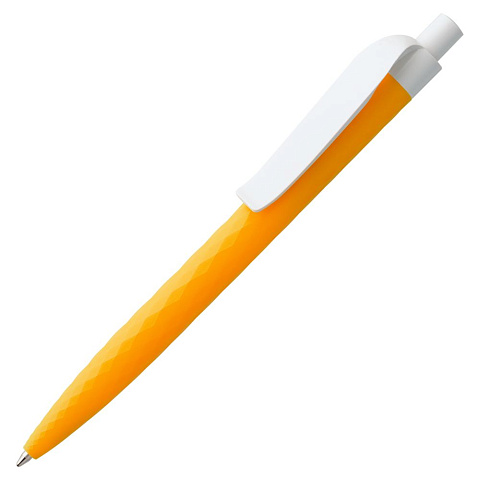 Ручка шариковая Prodir QS01 PMP-P, оранжевая с белым - рис 2.