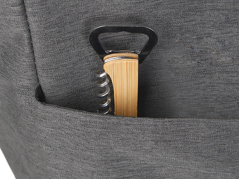 Сумка-холодильник Fabrizio со штопором, серый/черный - рис 6.