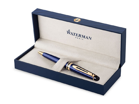 Шариковая ручка Waterman Expert Blue Lacquer GT, цвет чернил: синий М - рис 2.