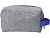 Косметичка из РПЕТ фетра с ручкой Felt, серый с синим - миниатюра - рис 4.