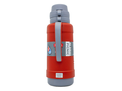 Термос со стеклянной колбой тм THERMOS PICNIC 40 Series Red 1,8L - рис 3.