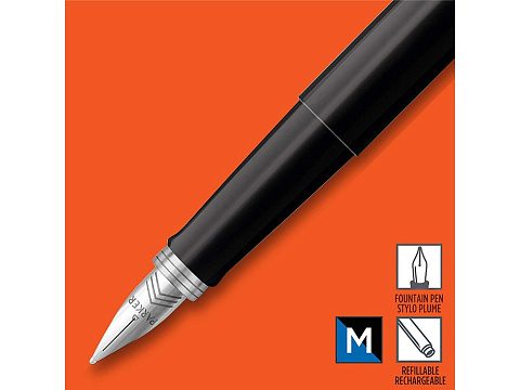 Перьевая ручка Parker Jotter, цвет ORIGINALS BLACK CT, цвет чернил синий/черный, толщина линии M, В БЛИСТЕРЕ - рис 4.