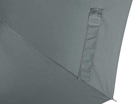 Зонт-трость Reviver с куполом из переработанного пластика, серый - рис 7.