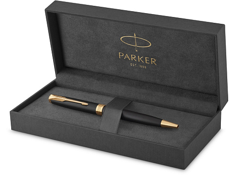 Ручка шариковая Parker Sonnet Core Matte Black GT, черный/золотистый - рис 3.