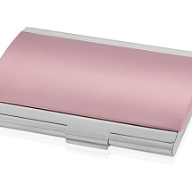 Визитница Смит, розовый/серебристый