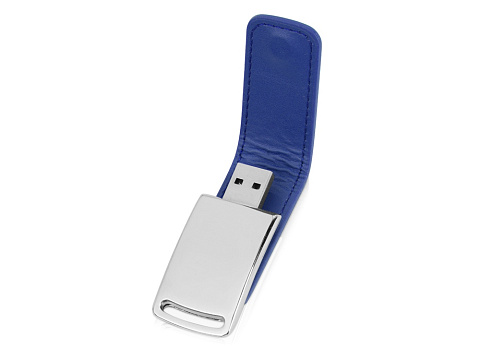 Флеш-карта USB 2.0 16 Gb с магнитным замком Vigo, синий/серебристый - рис 2.
