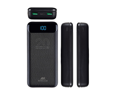 RIVACASE VA2582 (20 000mAh), QC/PD 22.5W внешний аккумулятор с дисплеем, черный /24 - рис 6.