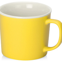 Матовая кружка Nancy 360 мл цветная снаружи, белая внутри, желтый