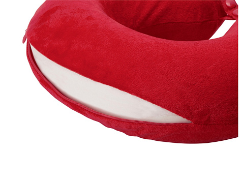 Подушка Basic из микрофибры с эффектом памяти U-shape, красный NEW - рис 3.