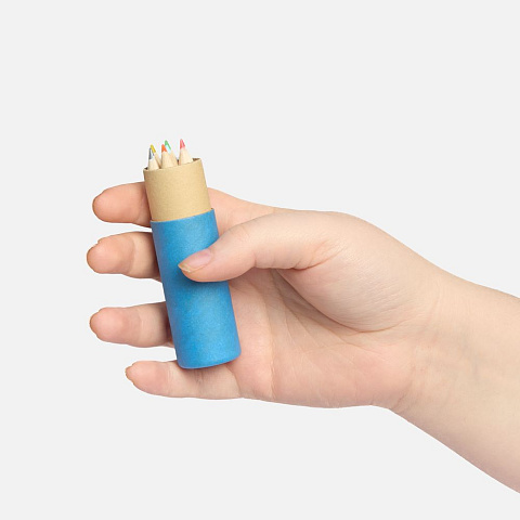 Набор цветных карандашей Kiddo с точилкой, голубой с оранжевым - рис 5.