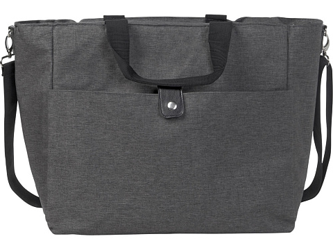 Сумка-холодильник Fabrizio со штопором, серый/черный - рис 3.