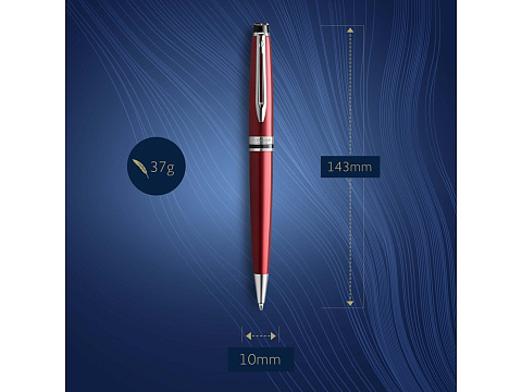 Шариковая ручка Waterman Expert Dark Red Lacquer CT Black, стержень: M, цвет чернил: blue. - рис 5.