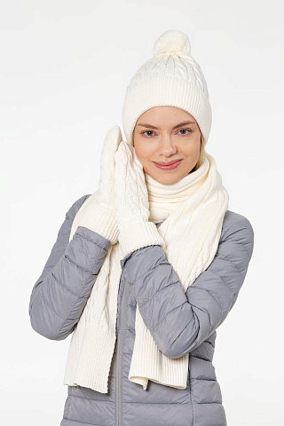 Шарф Heat Trick, белый (молочный) - рис 7.