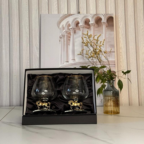 Набор из 2 бокалов для коньяка Лошадь - рис 4.