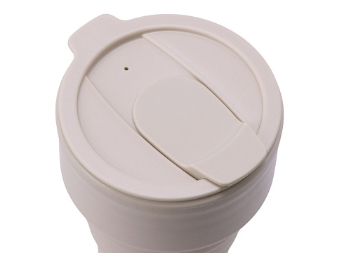 Силиконовый складной стакан GoCup, бежевый - рис 6.