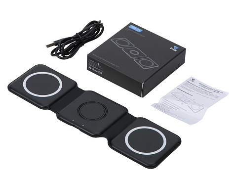 Беспроводное зарядное устройство 3-в-1 Road, 15 Вт, черный - рис 13.