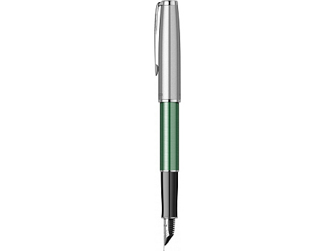 Перьевая ручка Parker Sonnet Essentials Green SB Steel CT, перо: F, цвет чернил: black, в подарочной упаковке. - рис 3.