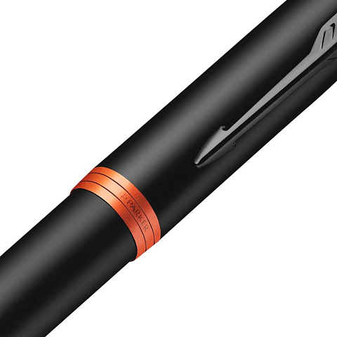 Ручка шариковая Parker IM Professionals Flame Orange BT, черная с оранжевым - рис 4.