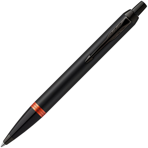 Ручка шариковая Parker IM Professionals Flame Orange BT, черная с оранжевым - рис 2.