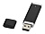 Флеш-карта Flat USB 2.0 на 4 Гб, черный - миниатюра