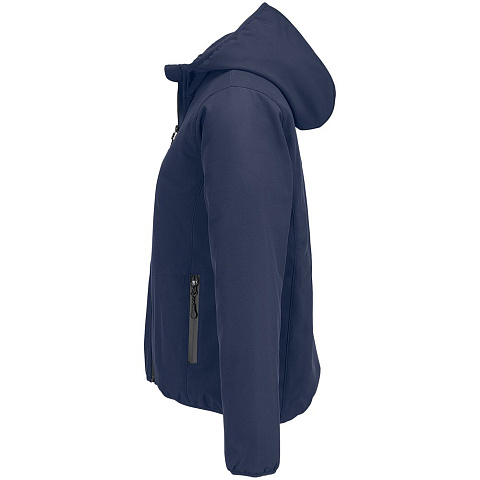 Куртка софтшелл с капюшоном женская Falcon Women, синяя - рис 4.