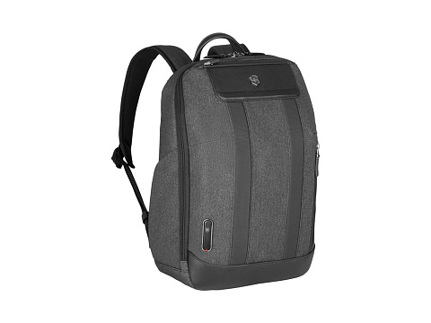 Рюкзак VICTORINOX Architecture Urban2 City Backpack 14'', серый, полиэстер / кожа, 30x19x42 см, 17 л - рис 2.