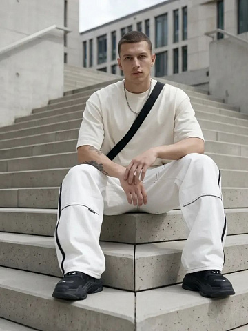 Футболка Oversize Premium 210, молочно-белая - рис 6.