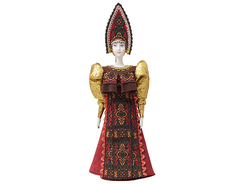 Подарочный набор: кукла фарфоровая, крем-мед, красный - рис 12.