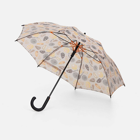 Зонт-трость Undercolor с полной запечаткой на заказ, с оранжевыми спицами - рис 2.